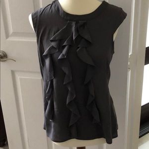 Ann Taylor silk ruffled blouse